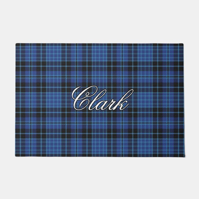 Scots Vista Clan Clark Scottish Clergy Tartan Doormat (Front)