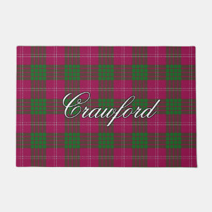 Scots Vista Clan Crawford Tartan Plaid Doormat