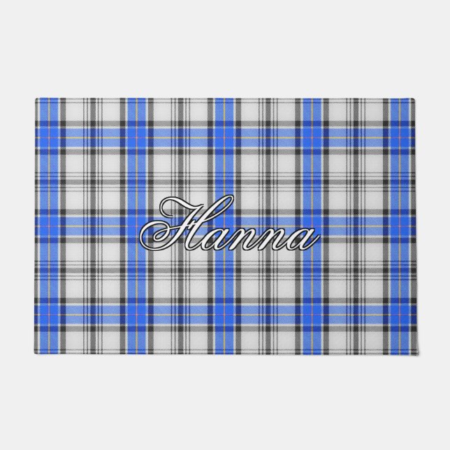 Scots Vista Clan Hannay Tartan Plaid Doormat (Front)