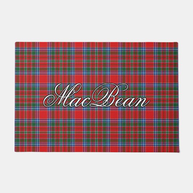 Scots Vista Clan MacBean MacBain Tartan Plaid Doormat (Front)