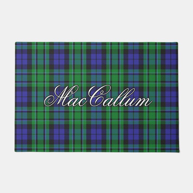 Scots Vista Clan MacCallum Tartan Plaid Doormat (Front)