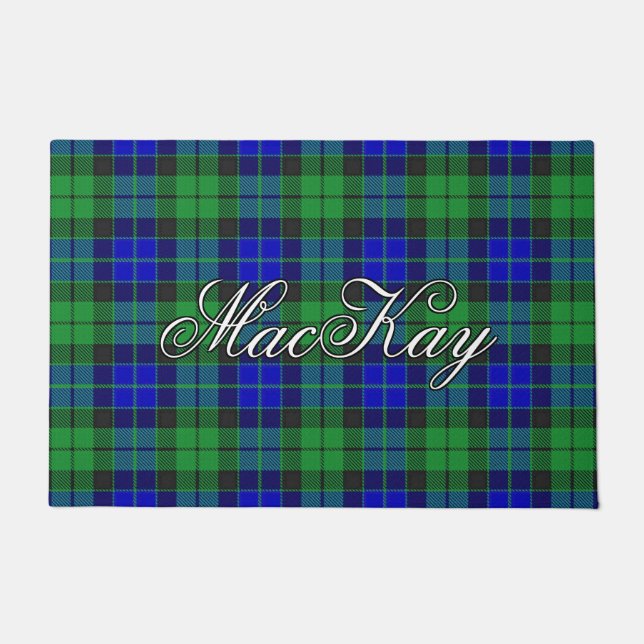 Scots Vista Clan MacKay Tartan Plaid Doormat (Front)