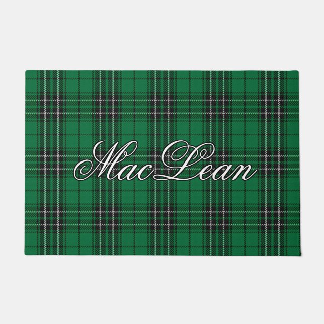Scots Vista Clan MacLean Hunting Tartan Plaid Doormat (Front)