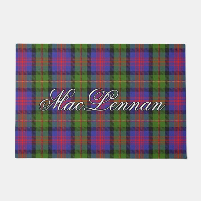 Scots Vista Clan MacLennan Tartan Plaid Doormat (Front)