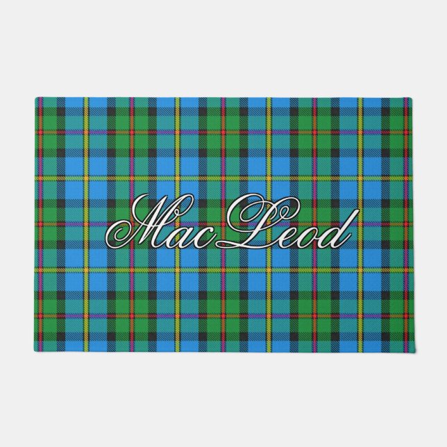 Scots Vista Clan MacLeod of Harris Tartan Plaid Doormat (Front)