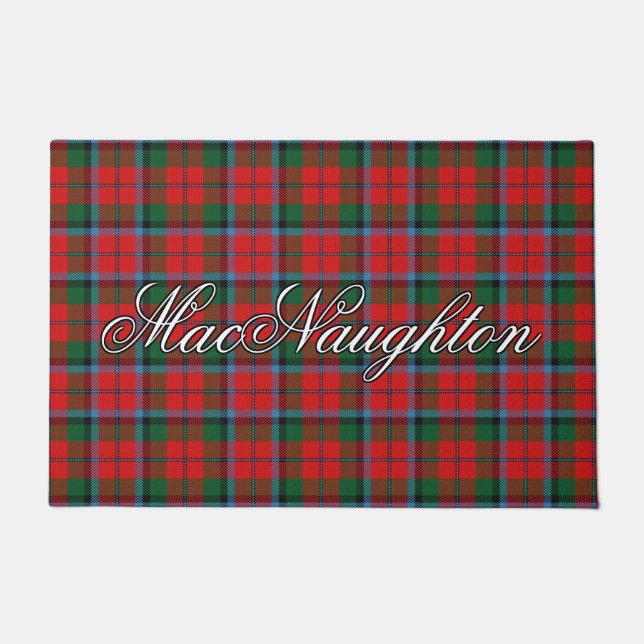 Scots Vista Clan MacNaughton MacNachtan Tartan Doormat (Front)