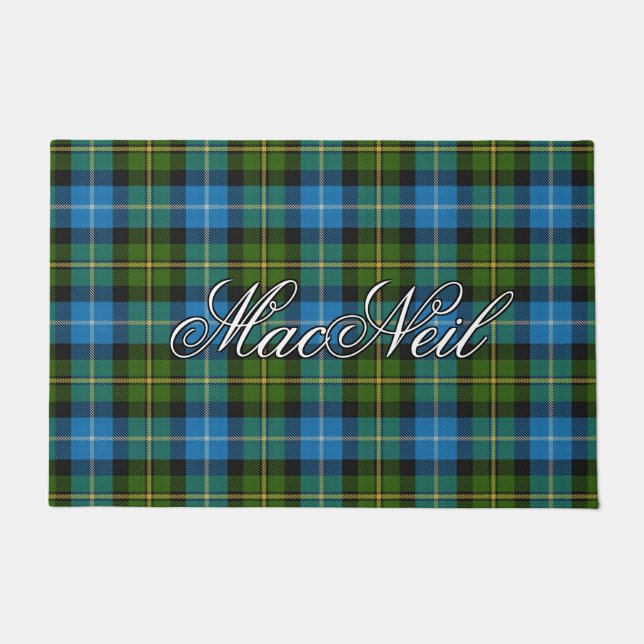 Scots Vista Clan MacNeil Tartan Plaid Doormat (Front)