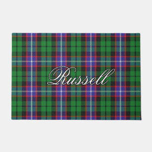 Scots Vista Clan Russell Tartan Plaid Doormat