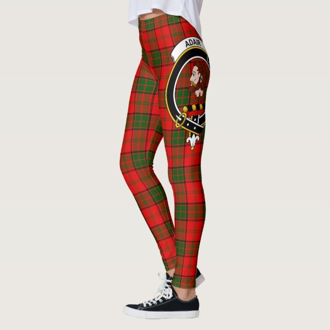 Scotstee Clan Adair Crest Tartan Women Leggings (Left)