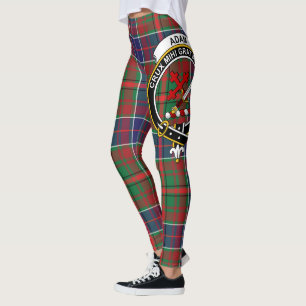 Scotstee Clan Adam Ancient Crest Tartan Women Leggings