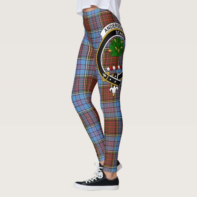Scotstee Clan Anderson Modern Crest Tartan Women Leggings (Left)