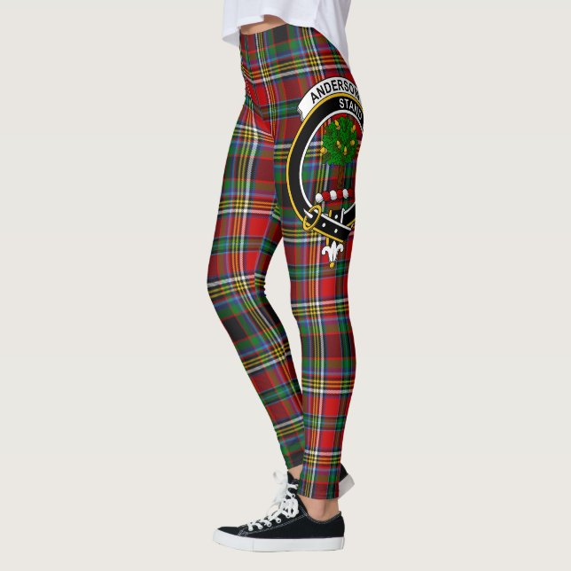Scotstee Clan Anderson Of Arbrake Crest Tartan Leggings (Left)