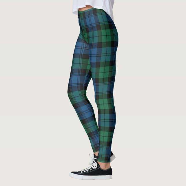 Scotstee Clan Blackwatch Ancient Tartan Women Legg Leggings (Left)