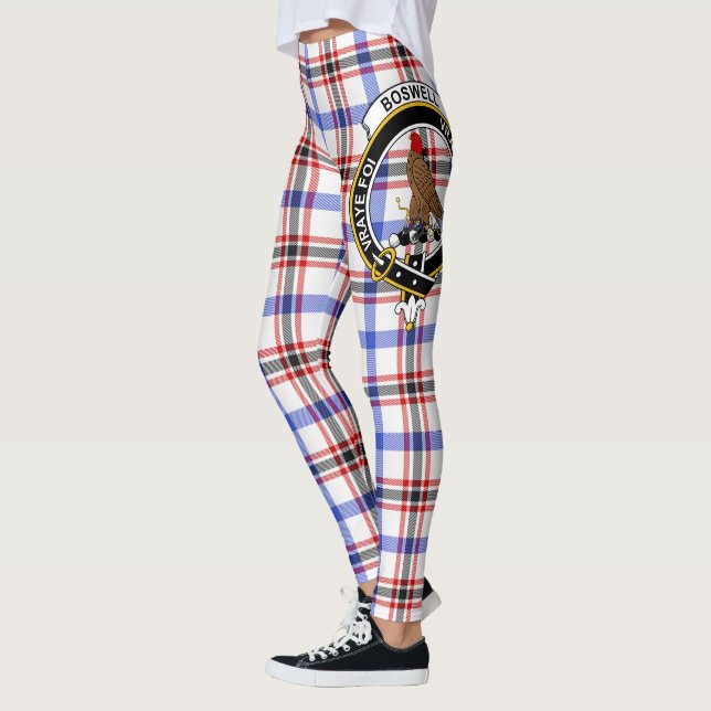 Scotstee Clan Boswell Modern Crest Tartan Women Leggings (Left)