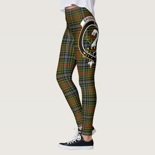 Scotstee Clan Brisbane Crest Tartan Women Leggings (Left)