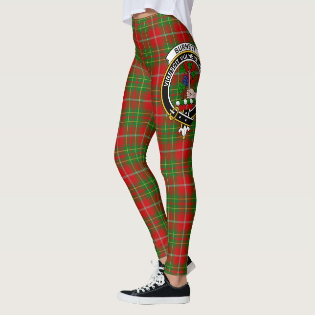 Scotstee Clan Burnett Crest Tartan Women Leggings (Left)