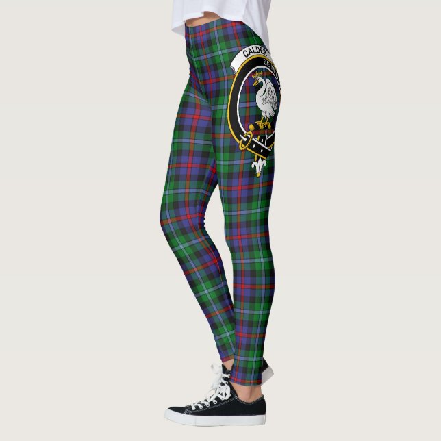 Scotstee Clan Calder Crest Tartan Women Leggings (Left)