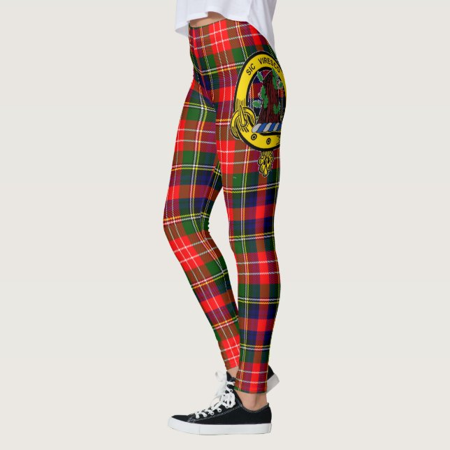 Scotstee Clan Christie Crest Tartan Women Leggings (Left)