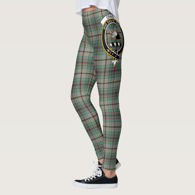 Scotstee Clan Craig Crest Tartan Women Leggings (Left)