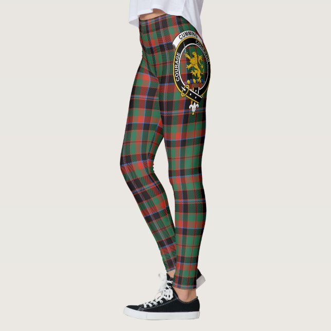 Scotstee Clan Cumming Hunting Ancient Crest Tartan Leggings (Left)