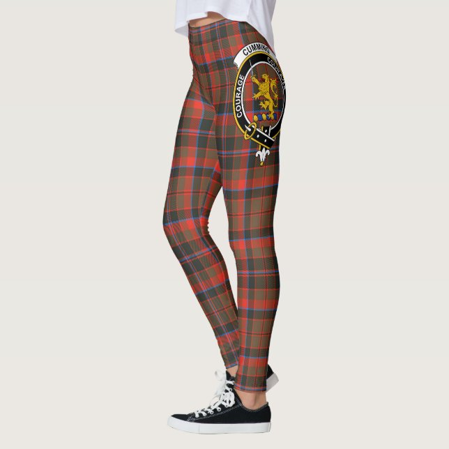 Scotstee Clan Cumming Hunting Weathered Crest  Leggings (Left)