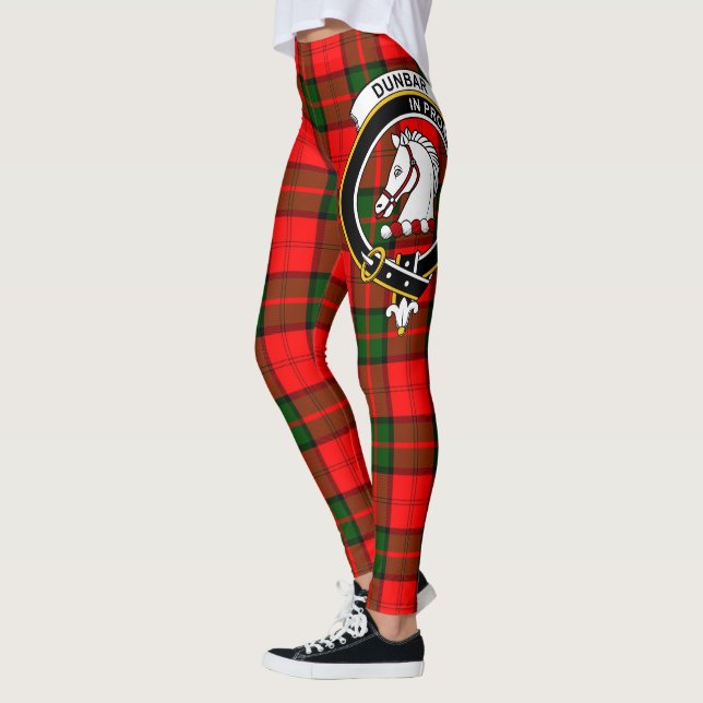 Scotstee Clan Dunbar Modern Crest Tartan Women Leggings (Left)