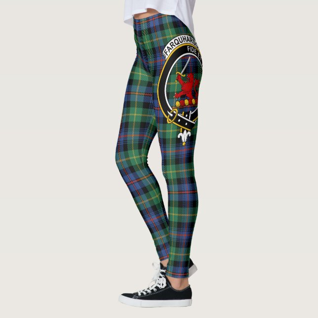 Scotstee Clan Farquharson Ancient Crest Tartan Leggings (Left)