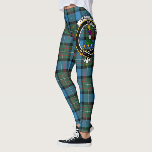 Scotstee Clan Ferguson Ancient Crest Tartan Women  Leggings