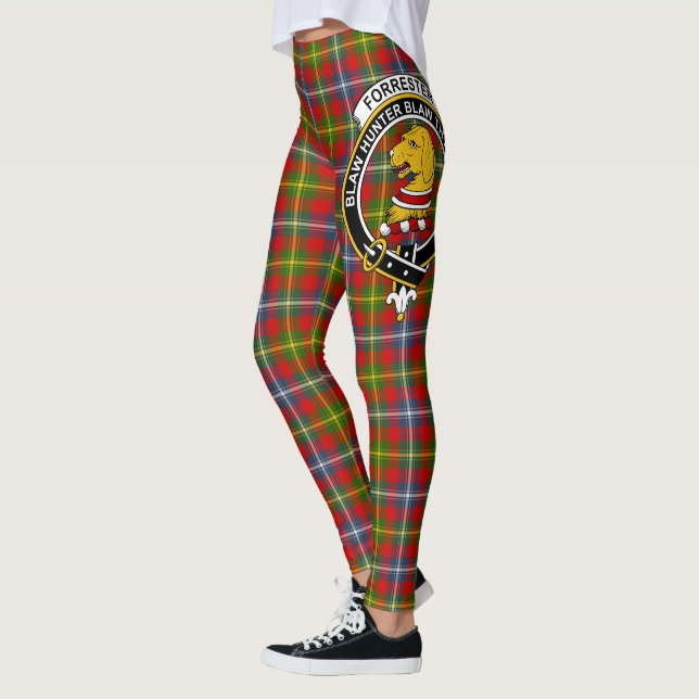 Scotstee Clan Forrester Crest Tartan Women Legging (Left)