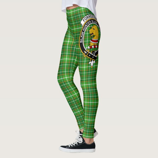 Scotstee Clan Forrester Hunting Crest Tartan Women Leggings (Left)
