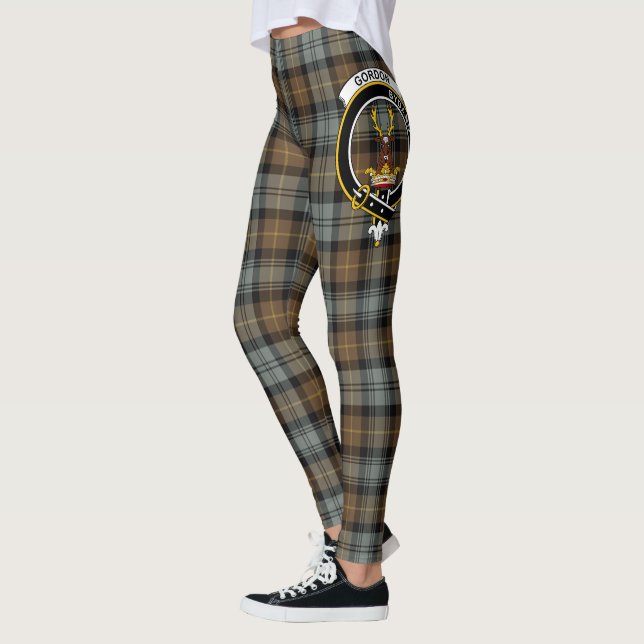 Scotstee Clan Gordon Weathered Crest Tartan Women  Leggings (Left)