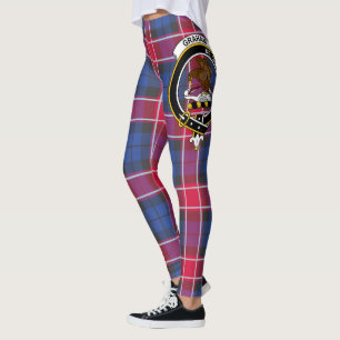 Scotstee Clan Graham Of Menteith Pink Crest Tartan Leggings