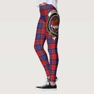 Scotstee Clan Graham of Menteith Red Crest Tartan Leggings