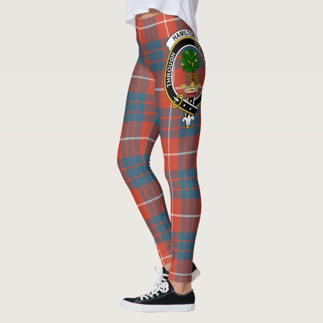 Scotstee Clan Hamilton Ancient Crest Tartan Women  Leggings (Left)