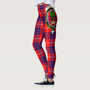 Scotstee Clan Hamilton Crest Tartan Women Leggings