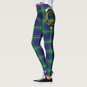 Scotstee Clan Hamilton Hunting Crest Tartan Women  Leggings
