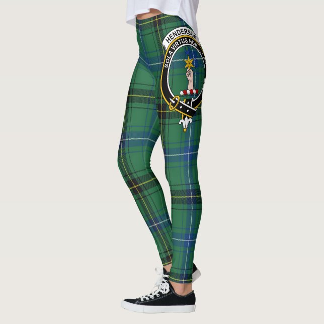 Scotstee Clan Henderson Crest Tartan Women Legging (Left)