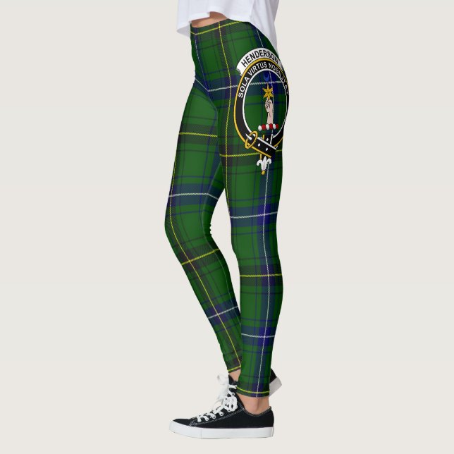 Scotstee Clan Henderson Modern Crest Tartan Women  Leggings (Left)