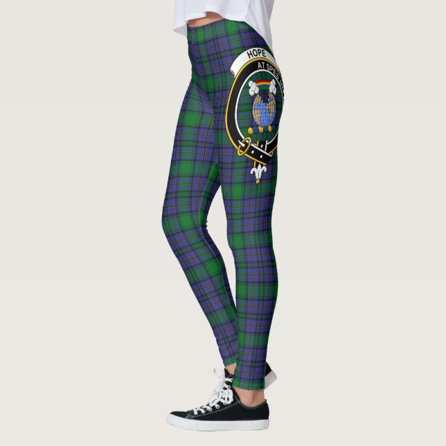 Scotstee Clan Hope Crest Tartan Women Leggings (Left)