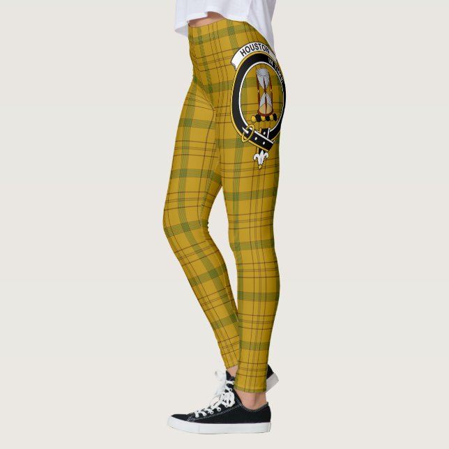 Scotstee Clan Houston Crest Tartan Women Leggings (Left)