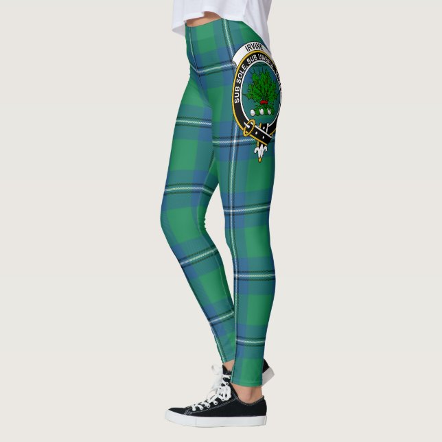 Scotstee Clan Irvine Ancient Crest Tartan Women Leggings (Left)