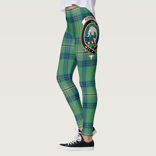 Scotstee Clan Kennedy Ancient Crest Tartan Women  Leggings (Left)