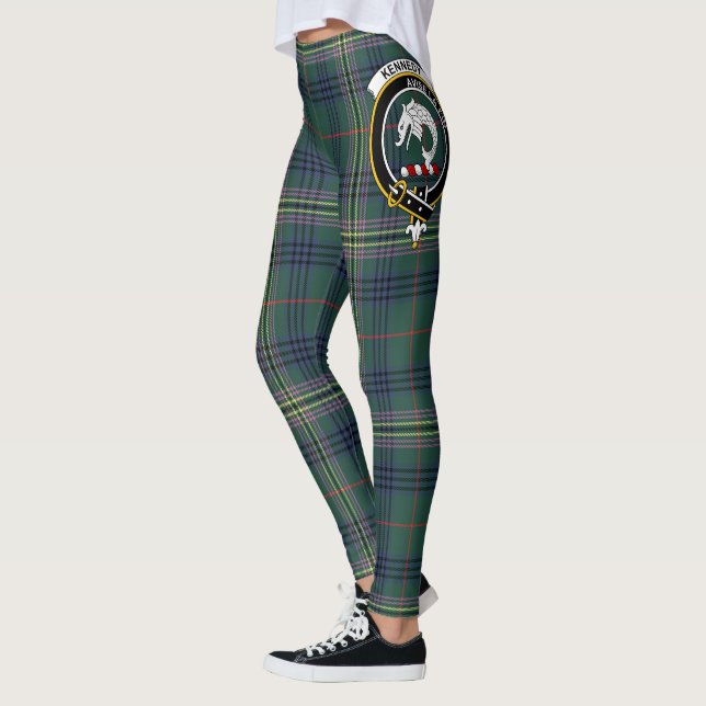Scotstee Clan Kennedy Crest Tartan Women Leggings (Left)