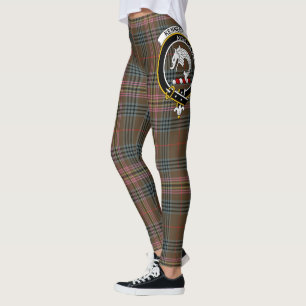 Scotstee Clan Kennedy Weathered Crest Tartan Women Leggings