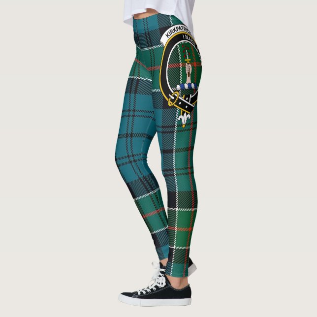 Scotstee Clan Kirkpatrick Crest Tartan Women Leggings (Left)