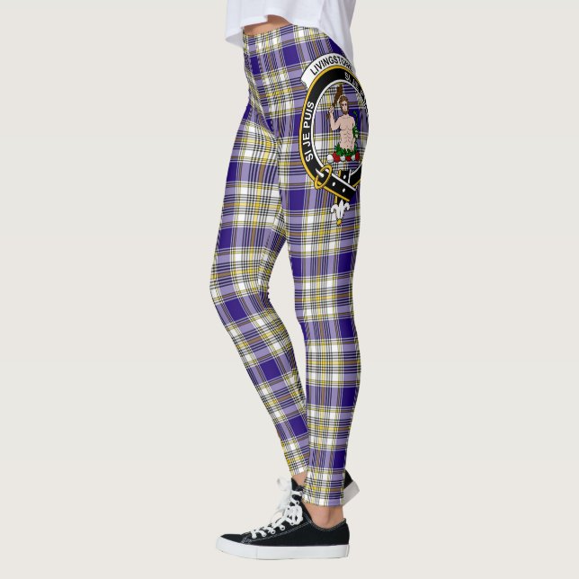 Scotstee Clan Livingstone Dress Crest Tartan Women Leggings (Left)