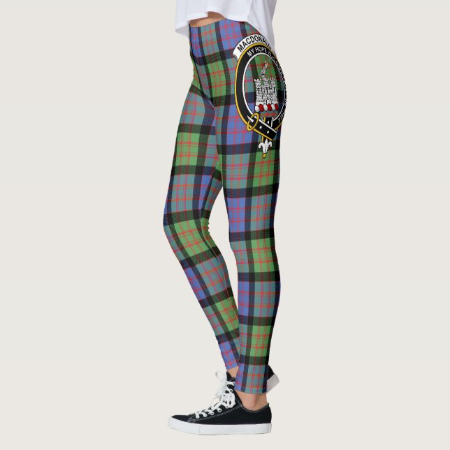 Scotstee Clan Macdonald Of Ranald Crest Tartan Leggings (Left)