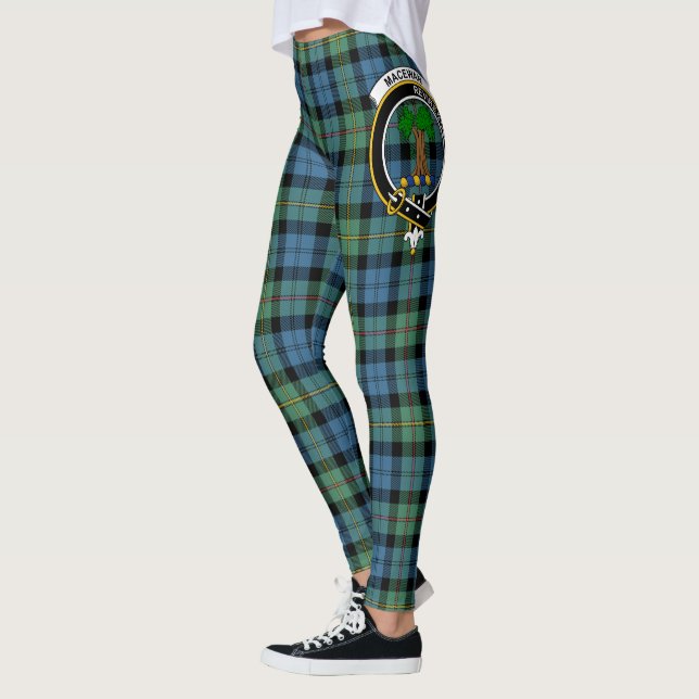 Scotstee Clan MacEwen Ancient Crest Tartan Women Leggings (Left)