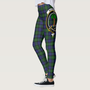 Scotstee Clan MacEwen Hunting Crest Tartan Women Leggings