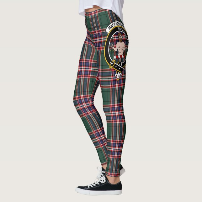 Scotstee Clan MacFarlane Crest Tartan Women Leggings (Left)
